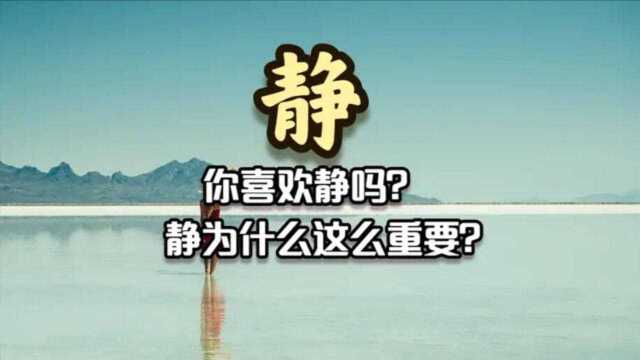 静!为什么要静?静,能给我们带来什么样的帮助?了解静的重要性