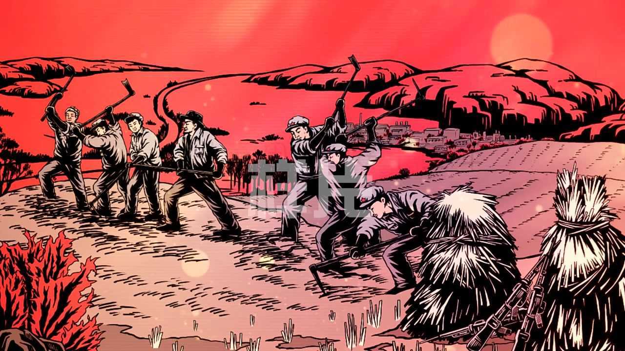 700.歌曲《解放区的天》 原唱 背景视频