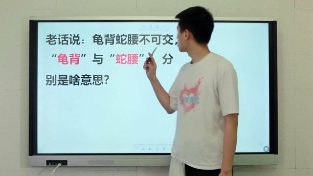 老话说:“龟背蛇腰”不可交,“龟背”和“蛇腰”,是指什么意思