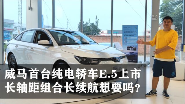 威马首台纯电轿车E.5上市,长轴距组合长续航想要吗?