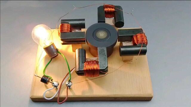 用普通直流电机制造电磁发电器