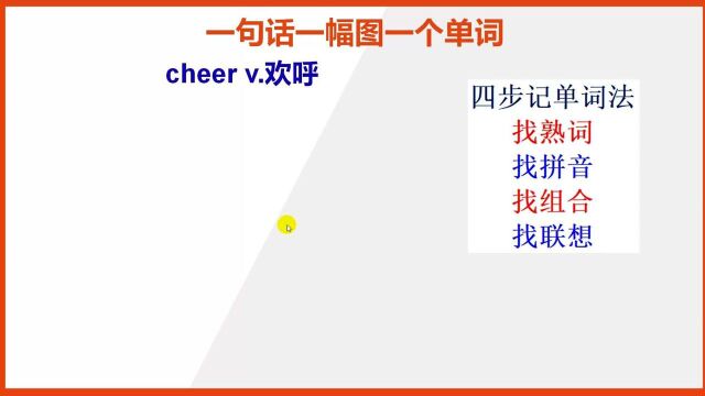 怎么记欢呼的英文单词cheer