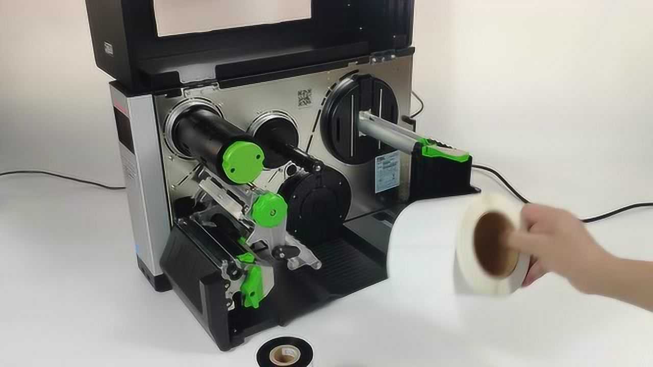 条码打印机标签纸碳带安装操作,tsc mh240t/340t/640t标签打印机安装