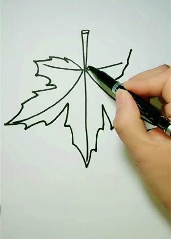 木字创意画树叶,很简单,有趣的创意简笔画