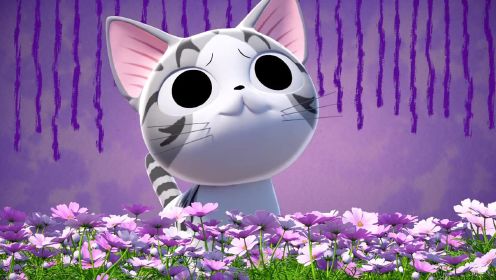 甜甜私房猫：小馋猫看到鲜花，以为是好吃的，这难吃的表情太萌
