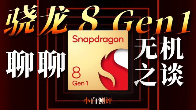 「小白」无机之谈 聊聊骁龙8 Gen 1