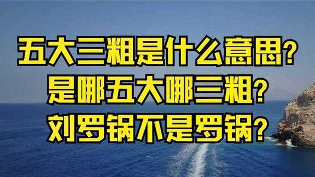 五大三粗是什么意思是哪五大哪三粗刘罗锅不是罗锅_腾讯视频