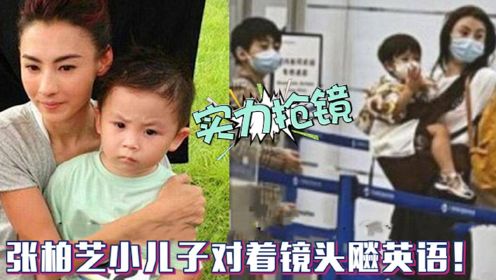 张柏芝三胎儿子正面曝光，对镜头飙英语，网友惊呼：这是2岁的娃