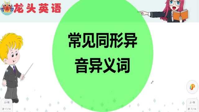 英语中同形异音异义词你知道哪些?