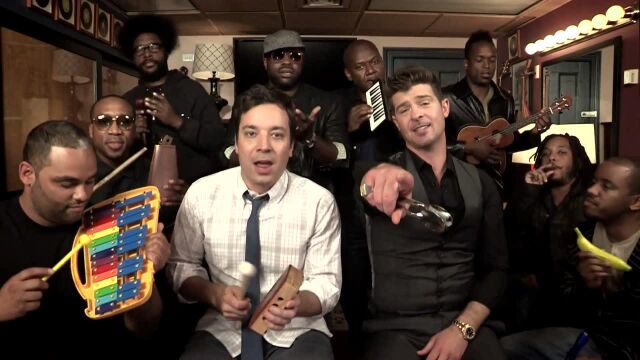 Jimmy Fallon, Robin Thicke  The Roots Sing Blurred Lines