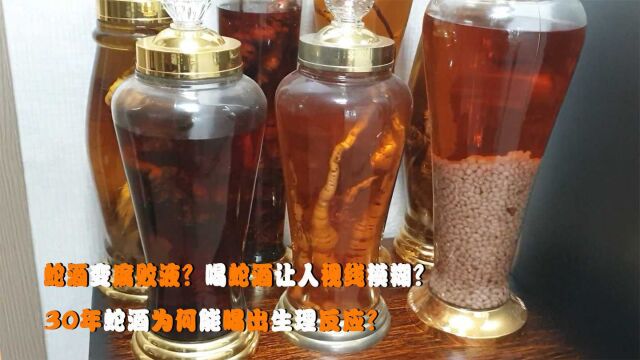 蛇酒变腐败液?喝蛇酒让人视线模糊?30年蛇酒为何能喝出生理反应?