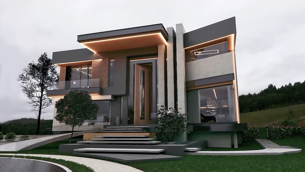 现代轻奢别墅设计,现代简约风格,高端大气上档次,引领设计前沿