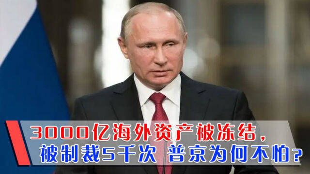 俄罗斯3000亿海外资产被冻结,被西方制裁5000多次,普京为何不怕?