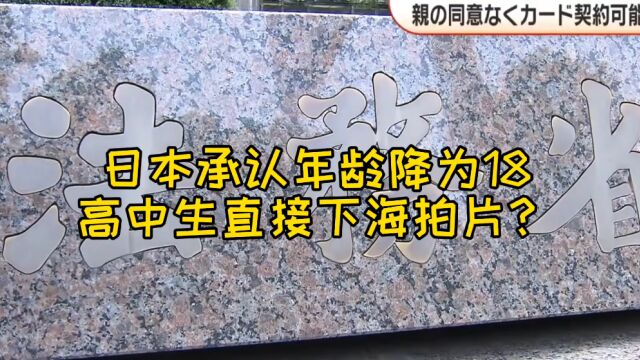 日本成年由20降为18,高中生直接下海拍片?