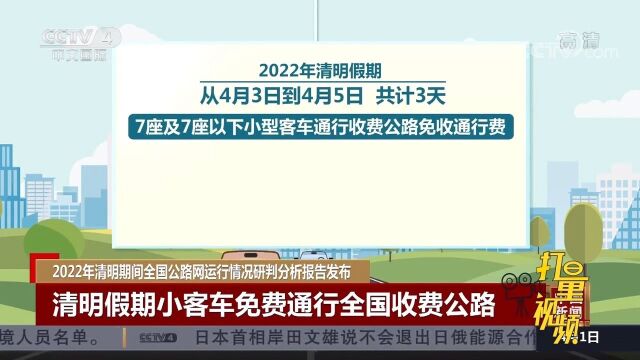 2022年清明期间全国公路网运行情况研判分析报告发布