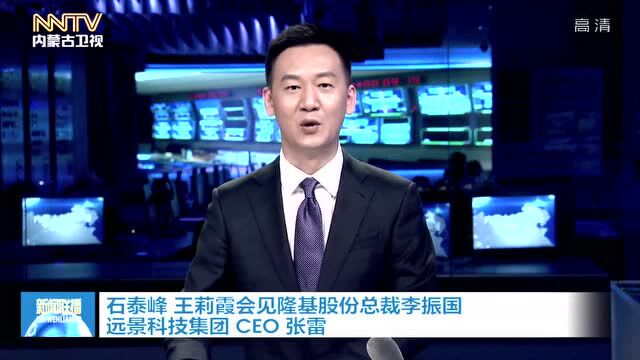 石泰峰王莉霞会见隆基股份总裁李振国 远景科技集团CEO张雷