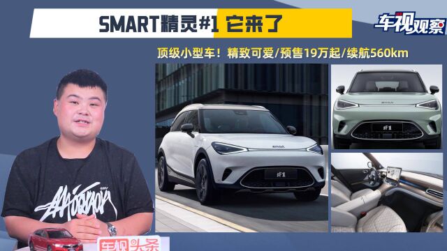 顶级小型车!SMART精灵#1来了,精致可爱/预售19万起/续航560km