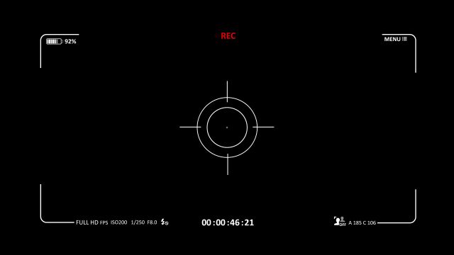 相机录制框 拍摄边框 聚焦
