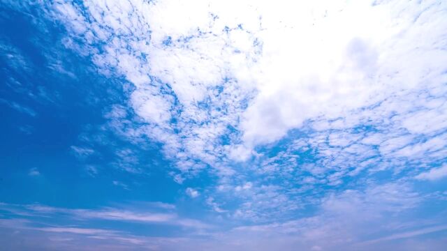 夏天夏季夏日小暑大暑晴空蓝天白云日晕延时高清摄影