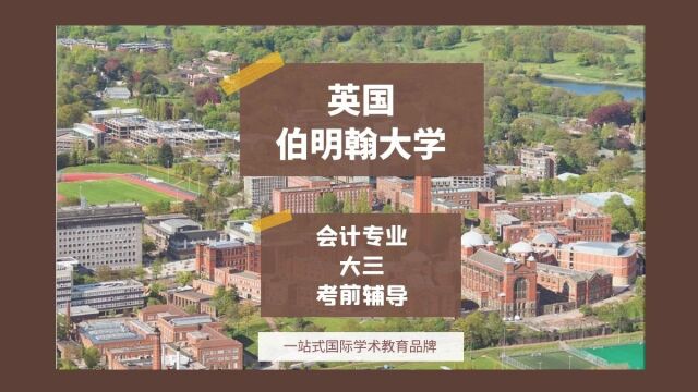 英国伯明翰大学会计专业大三考前辅导|dissertation|essay|presentation