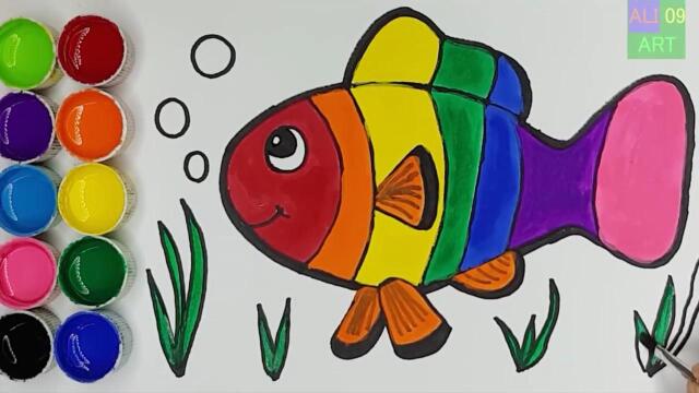 小丑鱼儿童画简笔图片