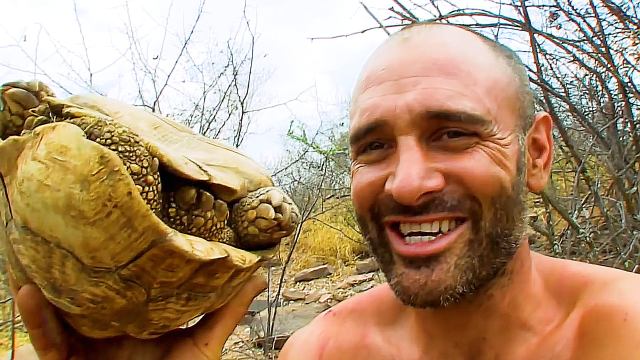 在非洲求生,德爷抓小龟龟,逮老鹰,棍打刀鱼,食物是怎么来的?