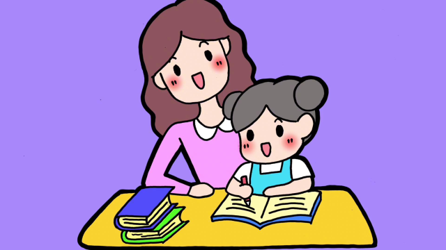 母亲节送给妈妈的简笔画还记得妈妈给你辅导作业的样子吗