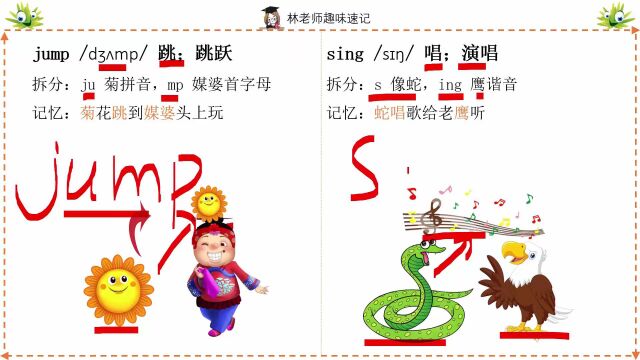 零基础记英语单词的方法,四年级英语下册jump、sing,小学英语教学的重要性