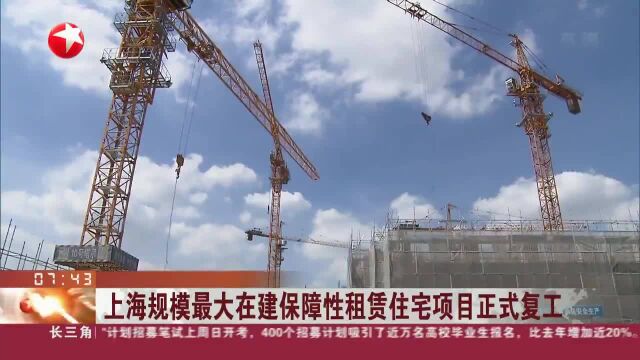 上海规模最大在建保障性租赁住宅项目正式复工