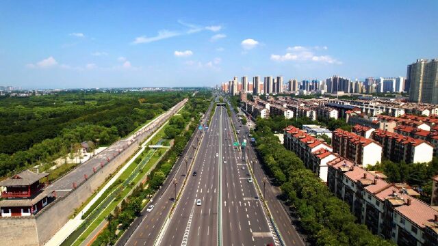 洛阳市古城路(定鼎门隧道段)美丽街景