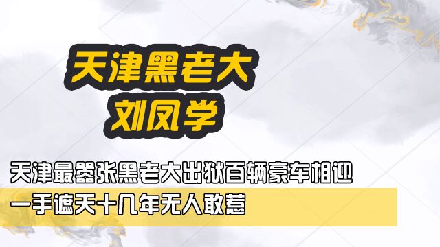 天津最嚣张黑老大刘凤学,高调出狱百辆豪车鞭炮相迎,一手遮天十几年无人敢惹