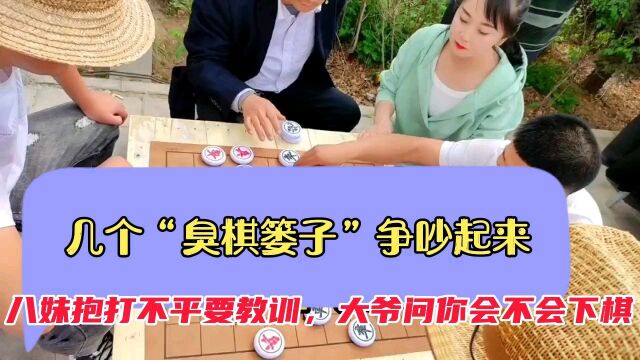 几个“臭棋篓子”争吵起来,八妹抱打不平教训,大爷问会不会下棋