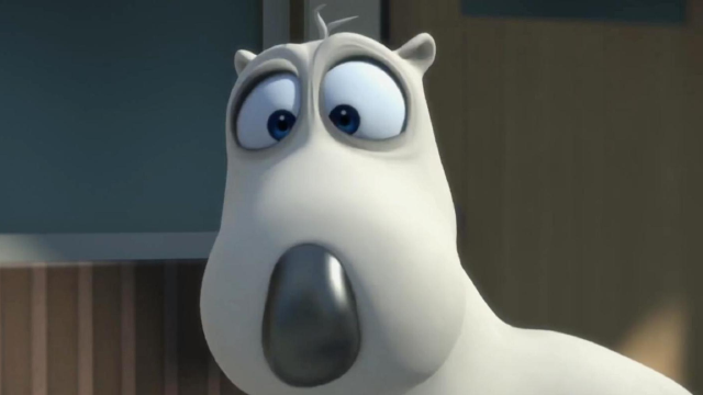 倒霉熊动画:倒霉熊不小心掉进了水泥地里.