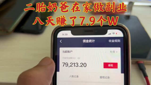 无私分享:80后奶爸在家做副业每天收入5位数,边照顾家边工作