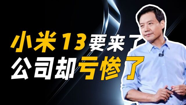 小米13要来了,公司却亏惨了