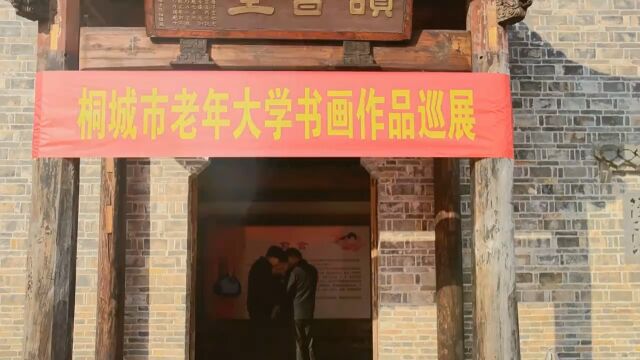 桐城市老年大学书画学会师生赴双港镇《澣淋别院》书画作品巡展