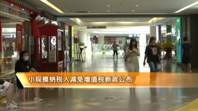 财政部:小规模纳税人减免增值税新政发布