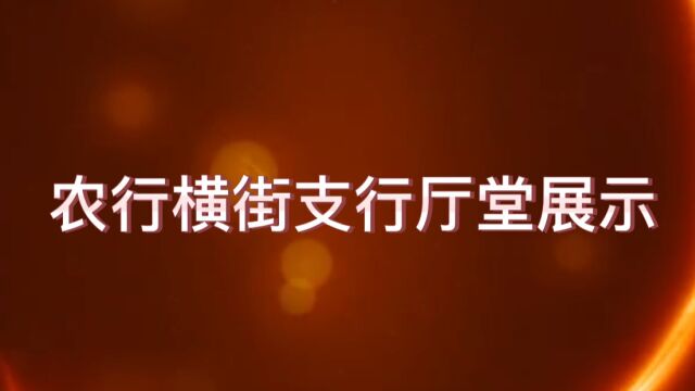 农行横街支行厅堂展示