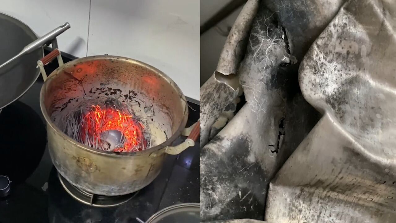 男子楼顶烧烤忘家中煲凉茶,回家发现锅底被烧穿:用中火煮的,想想都后
