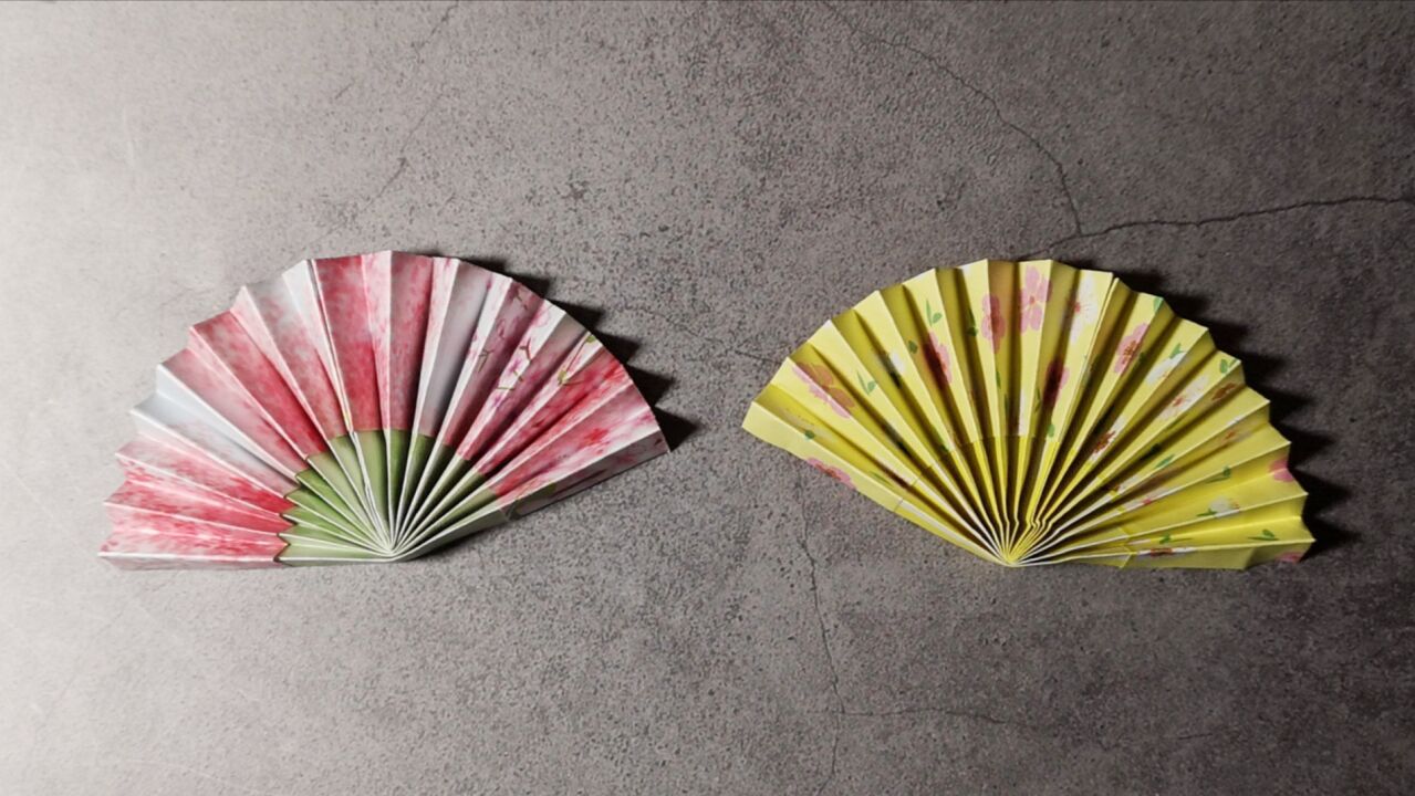 折纸魔法棒扇子图片