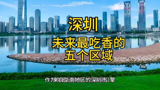 深圳未来最吃香的五个区域,个个富得流油,你知道有哪几个吗?