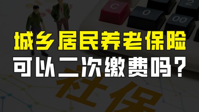 同一年度内,城乡居民养老保险可以二次缴费吗?具体有哪些要求?