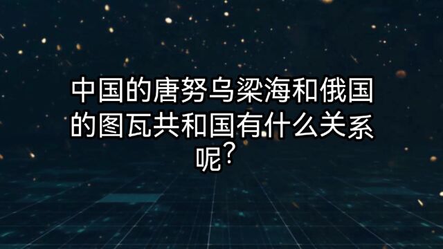 中国的唐努乌梁海和俄国的图瓦共和国有什么关系?