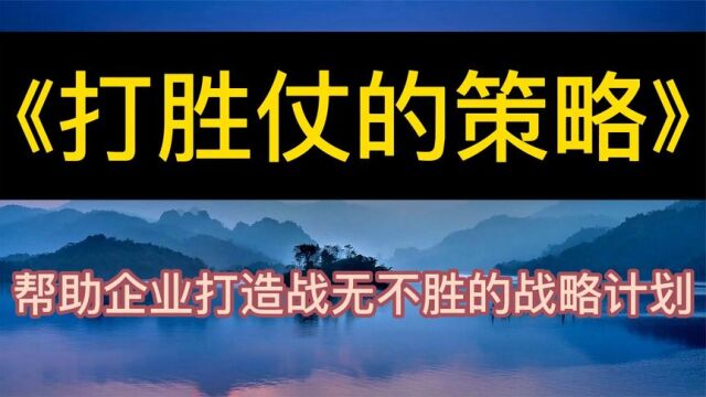 每天听本书:《打胜仗的策略》帮助企业打造战无不胜的战略计划