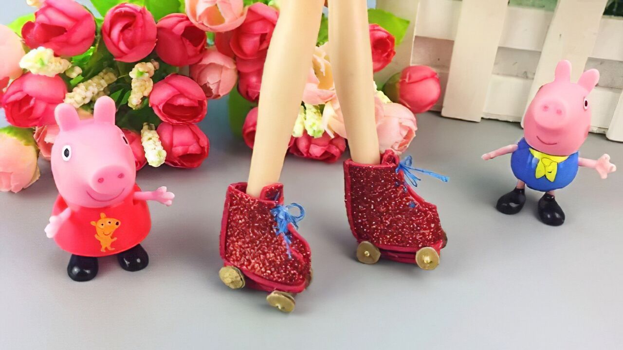 diy芭比娃娃的溜冰鞋