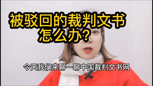 被驳回的裁判文书怎么办?