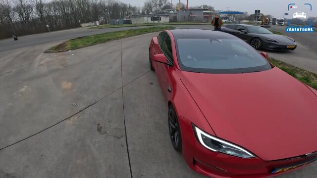 Tesla Model S PLAID  TOP SPEED on AUTOBAHN 