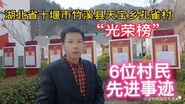 湖北省十堰市竹溪县天宝乡孔雀村:6位村民先进事迹入选“光荣榜”