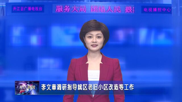 李文章调研指导城区老旧小区改造等工作