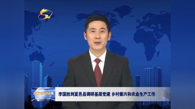 李国胜到夏邑县调研基层党建 乡村振兴和农业生产工作